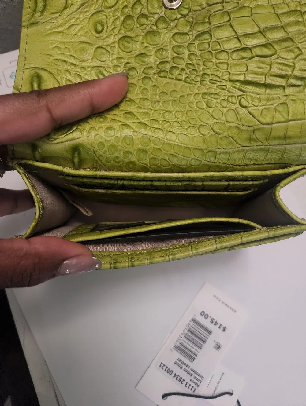 Brahmin Lime Alden Road Kerra Wallet